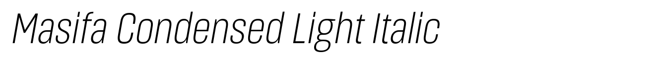 Masifa Condensed Light Italic image